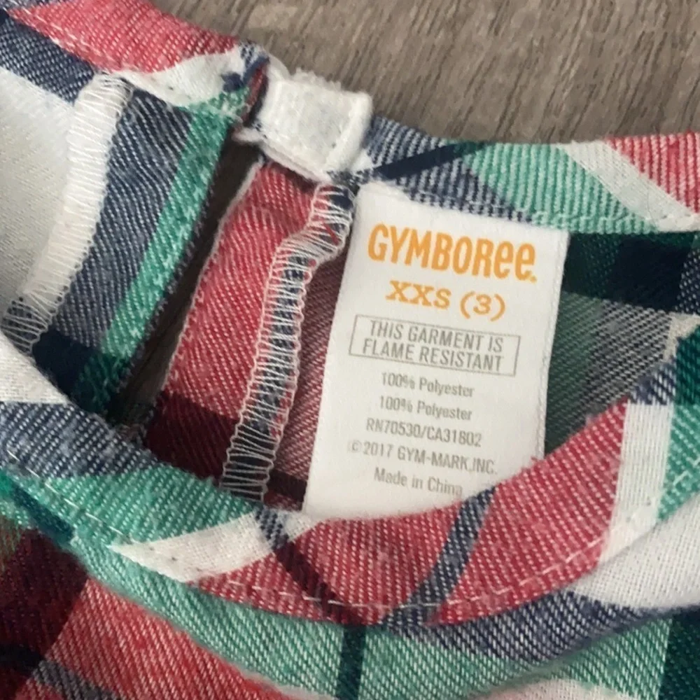 Gymboree plaid Christmas nightgown 3